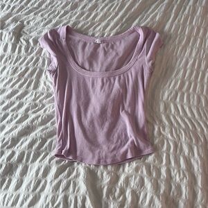 Garage Light Pink Scoop Neck Tee